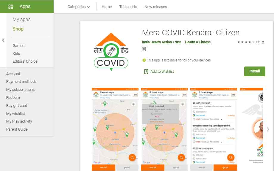covid Kendra app
