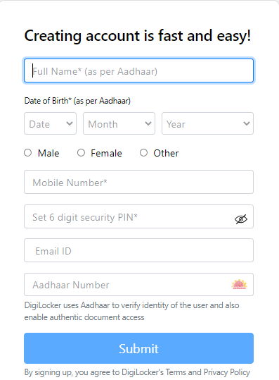 Digilocker Login