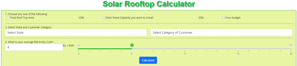 Solar Rooftop Financial Calculator