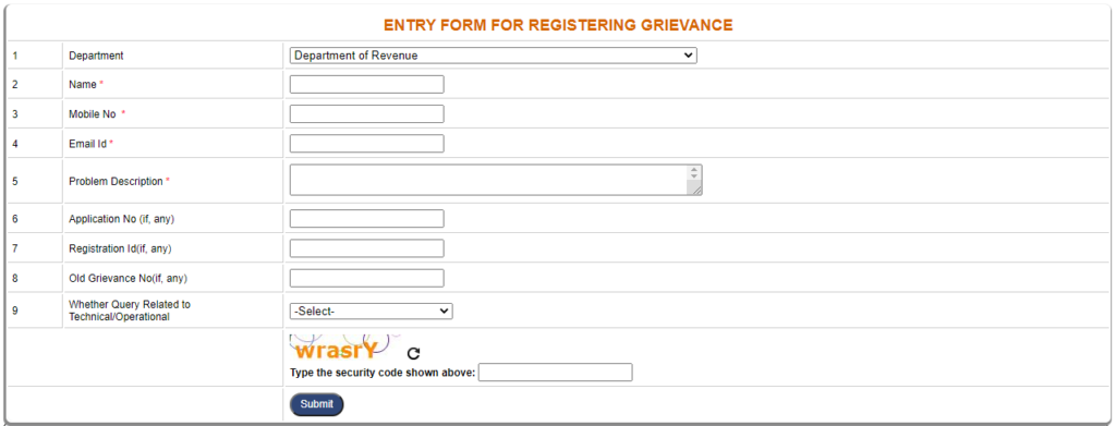Register Grievances