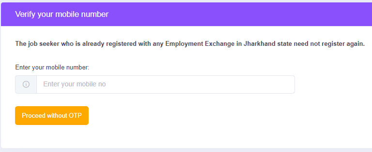 New Job Seeker Registration