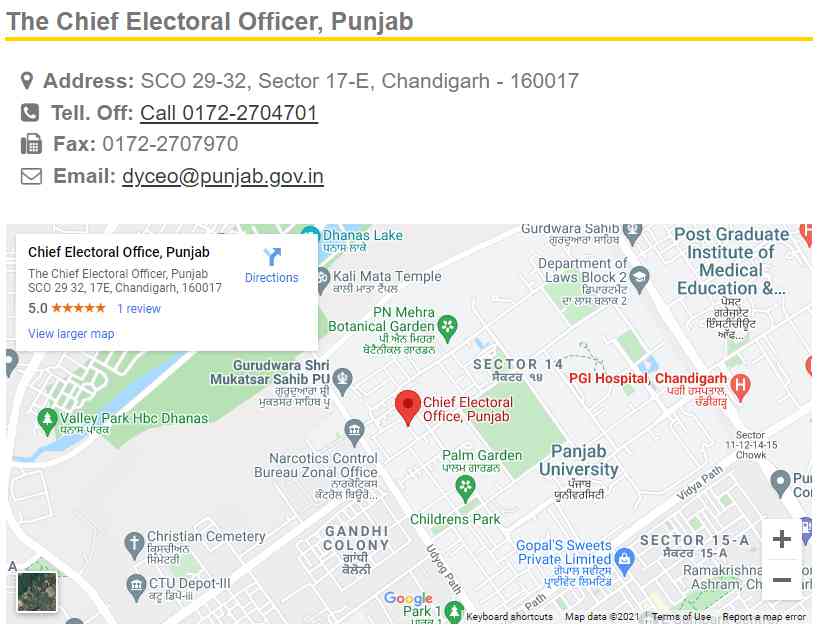 List of District Election Officers