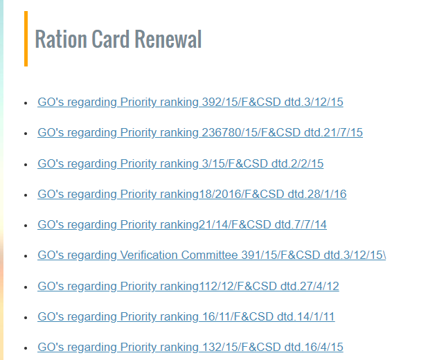 Ration Card Renewal