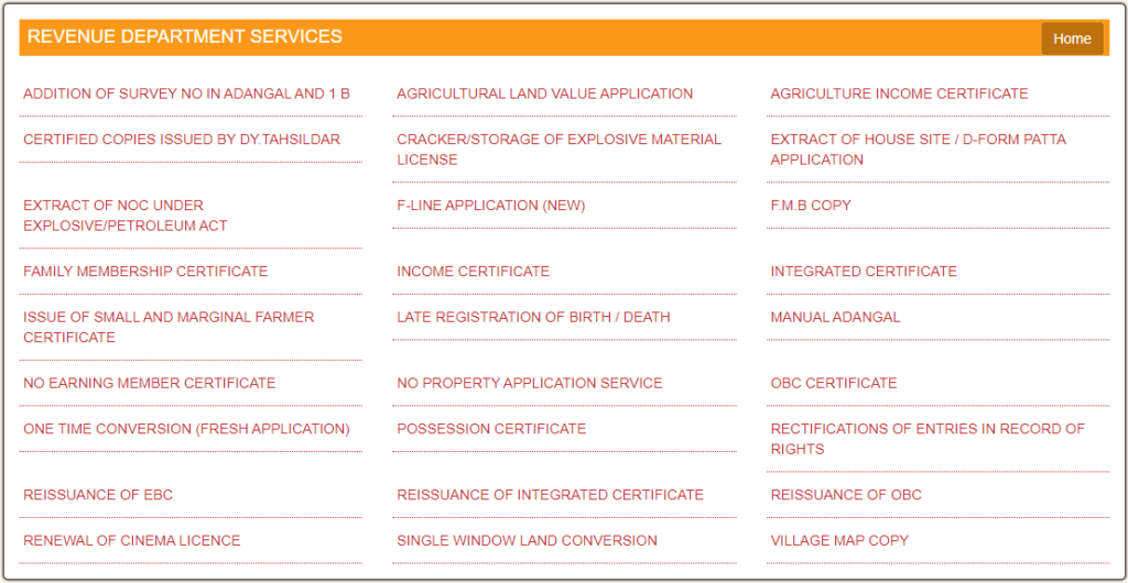 Revenue Department Services