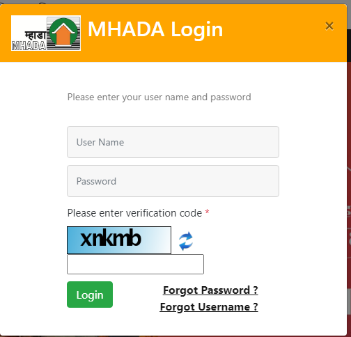  login to MHADA Portal