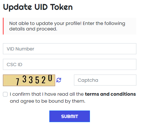 UID Token Under CSC ID Registration