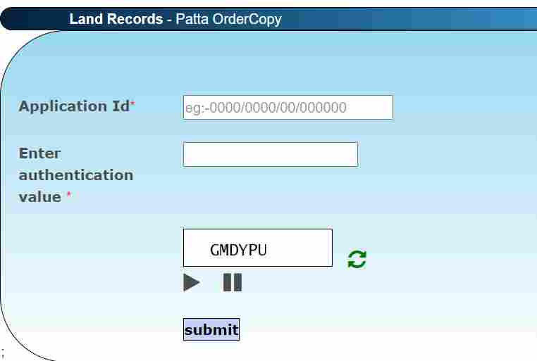 Procedure to View Patta Order Copy-Rural