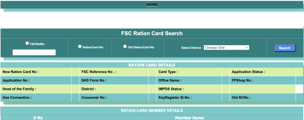 Telangana Pink Ration Card Official Website Online