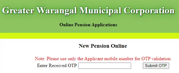 Pension application