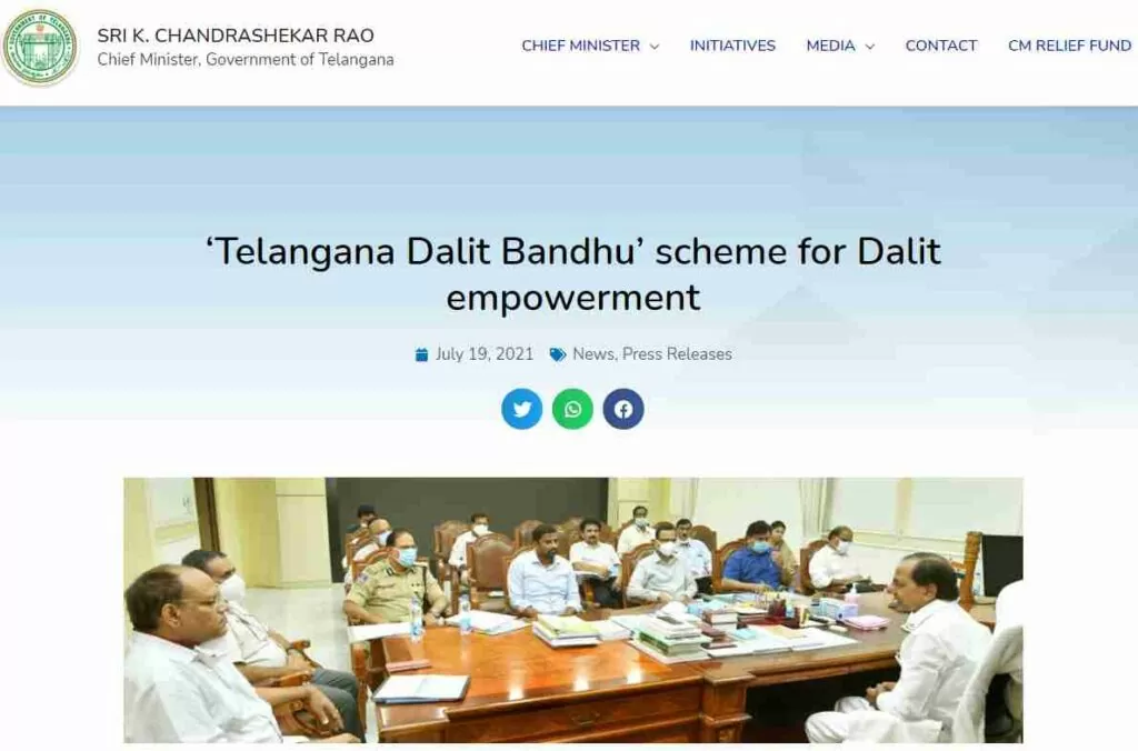 Telangana Dalit Bandhu Scheme