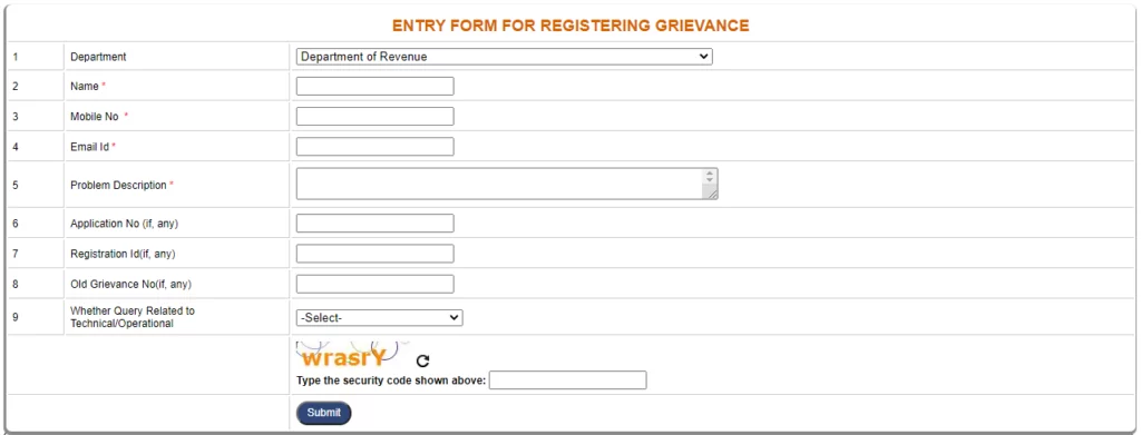 Register Grievances