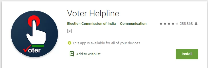 download voter helpline app