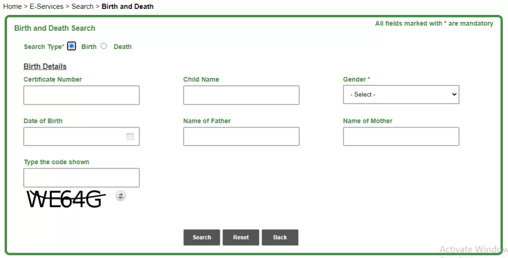 Birth or Death Certificate