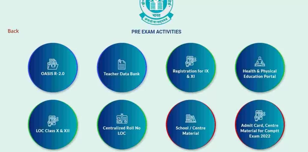 Pre-Exam Activities View Procedure